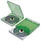 次世代CD＆DVD収納ケース 円盤重箱 2ケースパック クリアグリーン CD-064-2CGN