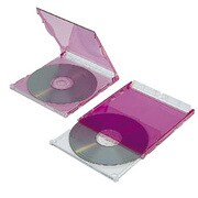 次世代CD＆DVD収納ケース 円盤重箱 クリアピンク CD-065-1CP
