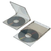 次世代CD＆DVD収納ケース 円盤重箱 クリアブラウン CD-065-1CBR