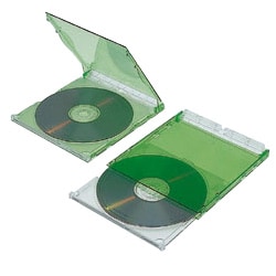 次世代CD＆DVD収納ケース 円盤重箱 3ケースパック クリアグリーン CD-065-3CGN