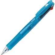 多色ボールペン クリップ-オンG 4C 0.7mm ノック式 4色(黒・青・赤・緑) 本体色:ライトブルー スマートノック解除機構 バインダークリップ採用 B4A3-LB