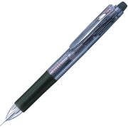 多機能ジェルボールペン サラサ2+S ボール径:0.5mm ノック式 インク色:2色(黒・赤) シャープペン芯径:0.5mm 本体色:黒 可動式バインダークリップ搭載 SJ2-BK