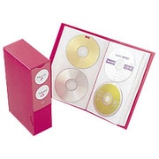 CDR&DVDファイルブックタイプ 72枚収納 レッド CDF7202-RD
