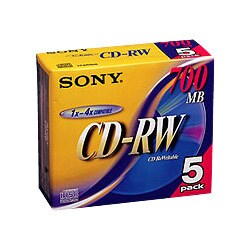 CD-RW 700MB 4倍速対応 5枚 5CDRW700D