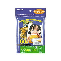 インクジェットプリンタ用デジカメ写真用紙 エコノミー L 60枚 KJ-GL1576