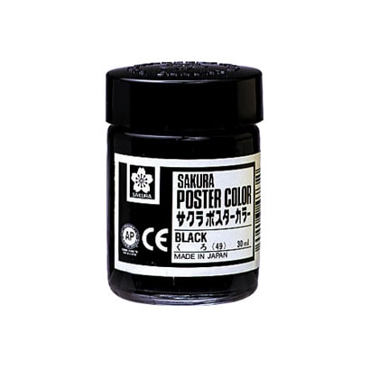 ポスターカラー 30ml 黒 PW30ML#49