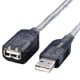 マグネット内蔵USB延長ケーブル 1m グラファイト USB-EAM1GT