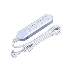 TA2412MT （シルバーメタリック） [セパレートスイッチ付エコタップ 2ピン4個口 2m]