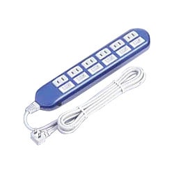 TA2608BL （ブルーメタリック） [セパレートスイッチ付エコタップ 2ピン6個口 2m]