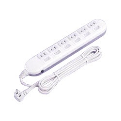TA2608WH （ホワイト） [セパレートスイッチ付エコタップ 2ピン6個口 2m]