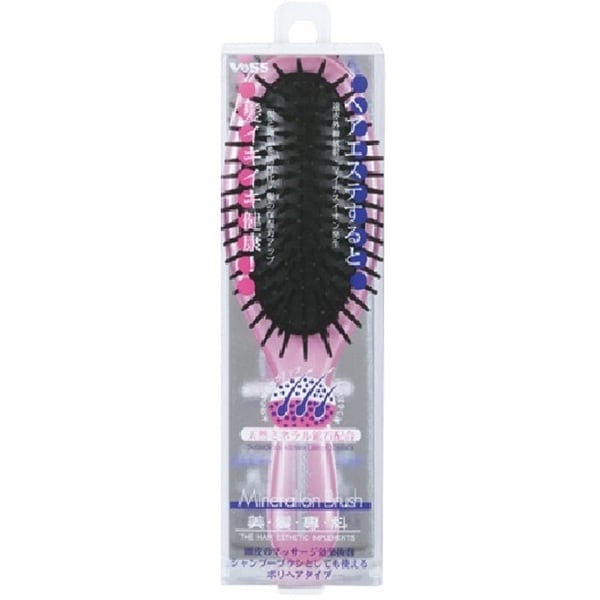 ベス工業 VESS ミネラルイオンポリヘアブラシ ピンク IO-403P