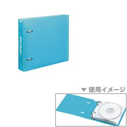 CD/DVDファイル<disctown> 20枚収納 ライトブルー EDCCF201LB