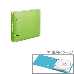 CD/DVDファイル<disctown> 20枚収納 ライトグリーン EDCCF201LG