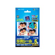 写真シール フォト光沢フィルム ハガキサイズ 4面 5枚 IJ-PPFH4-5L