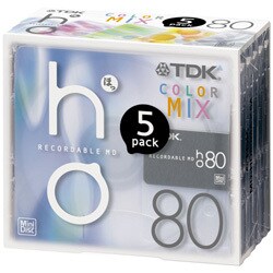 「ho（ほっ）」 80分 5枚ミックスパック MD-HO80MA×5N