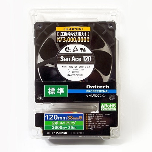 ケース用ファン 標準 12cm 38mm厚 F12-N/38