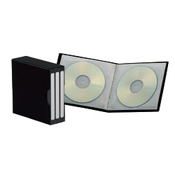 CD-R&DVDファイルブックタイプ 8枚収納 3冊セット ブラック CDF2402BK