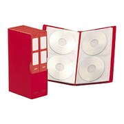 CD&DVDファイル 96枚収納(48枚収納×2冊) レッド CDF9602RD