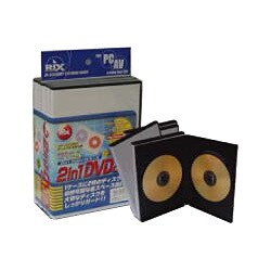 2in1DVDケース トールタイプ 2枚収納 5ケース ブラック RX-DVD2P5BK