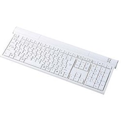 USBハブ付スリムキーボード ホワイト SKB-SL05UHW