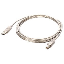 USBケーブル USB2.0対応 片端スイングタイプ スイングコネクタ付き 3m スケルトンホワイト AU2M30WH