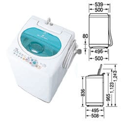 ヨドバシ Com 日立 Hitachi 簡易乾燥機能付き洗濯機 5kg Nw 500cx A クリアブルー 浸透洗浄 エアジェット乾燥 白い約束 通販 全品無料配達