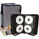 CD＆DVD ファスナー付きポーチ エンボス加工 112枚収納 RX-CDC112SV