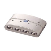USB2.0切替器 パソコン4台-USB機器1台 シルバーメタリック H423S-MT