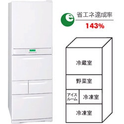ノンフロン冷蔵庫 GR-NF425NL-H