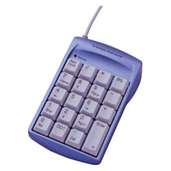 3ポートUSBハブ内蔵 USBテンキー メタリックブルー TNK-SUU216MBL