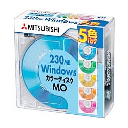 KR230D5NS [MO 230MB 5枚 Windowsフォーマット カラーディスク Media ID機能付き]
