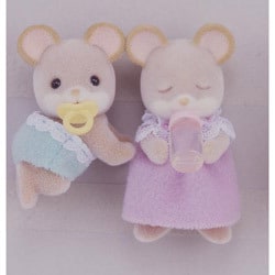 シルバニアファミリー 海外版 シロネズミのふたごちゃん