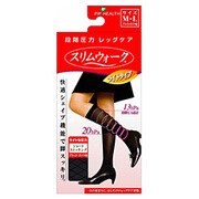 スリムウォーク ライトタイプ ショートストッキング ブラック・ダイヤ柄 M-L PH182
