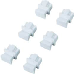 ジャック用ほこりカバー 6個入り ホワイト LD-DUSTWH6