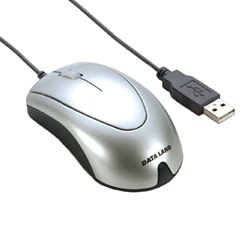 USBオプティカルマウス ミニ シルバー DL-M10UOS