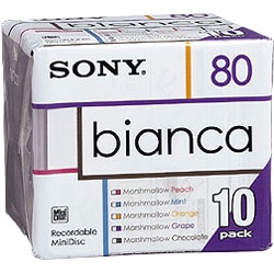 80分ミニディスク 10枚組 bianca（ビアンカ） 10MDW80BAA