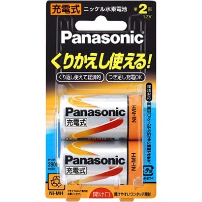 ニッケル水素電池 単2形 メタハイ3000シリーズ 2本 HHR-2NPS/2B