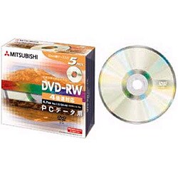 DVD-RW 4.7GB 4倍速対応 5枚 DHW47Y5