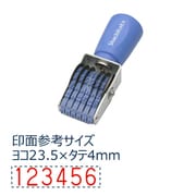 回転ゴム印エルゴグリップ欧文6連 ゴシック体 4号 CF-64G