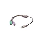 AU02PSG [USB・PS/2分岐ケーブル USB A-TYPEオス←→Mini-Pin6ピンメス×2]