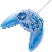 連射機能付 USBゲームパッド 8ボタン クリア&クリアブルー JY-P55UC