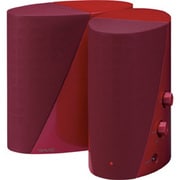 ステレオ対応PC用スピーカー ボルドーレッド WAVIO(ウェイビオ) Leθ(ル・シータ) GX-R3X(R)