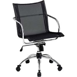 メッシュOAチェアー 肘付き ブラック MFD-500BK