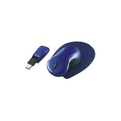 USB・PS/2接続 省電力光学式ワイヤレスマウス ザ・フィットマウス(手の匠) ダークブルー EAM-UDW11B