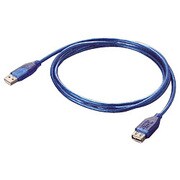 USB延長ケーブル 2.0対応 スケルトンブルー 1.5m AU215EBL