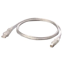 USBケーブル 両端スイングタイプ 1m スケルトンホワイト AU2WM10WH