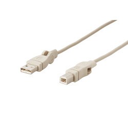 USBケーブル 両端スイングタイプ 3m アイボリー AU2WM30