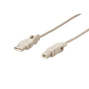USBケーブル 両端スイングタイプ 3m アイボリー AU2WM30