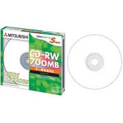 CD-RW 700MB 4倍速対応 5枚 インクジェットプリンター対応 SW80QPW5