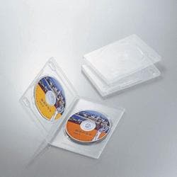 DVDトールケース 2枚収納 クリア 3枚セット CCD-DVD04CR